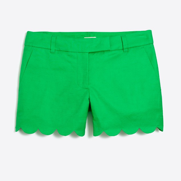 scalloped shorts
